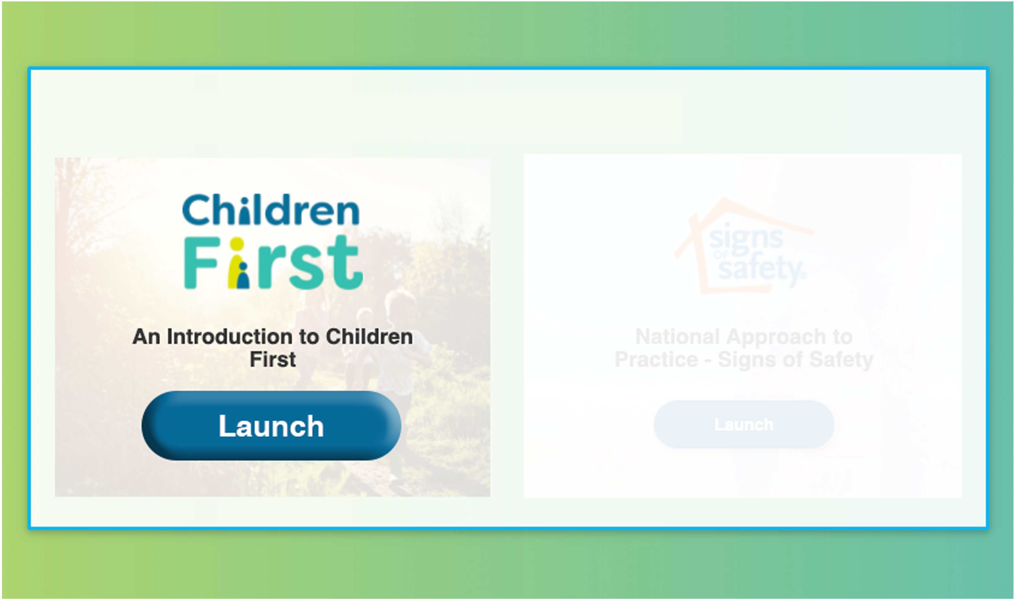 Launch Children First eLearning