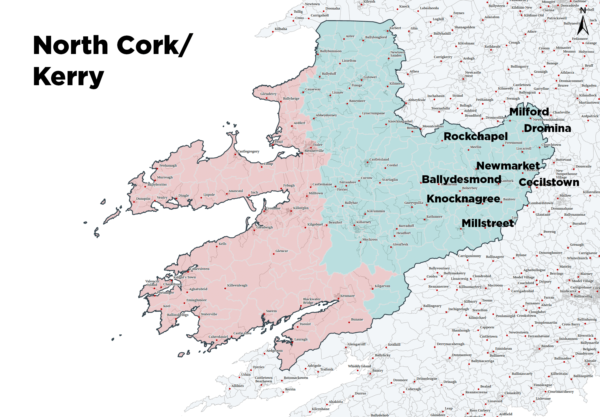 North Cork Kerry Map