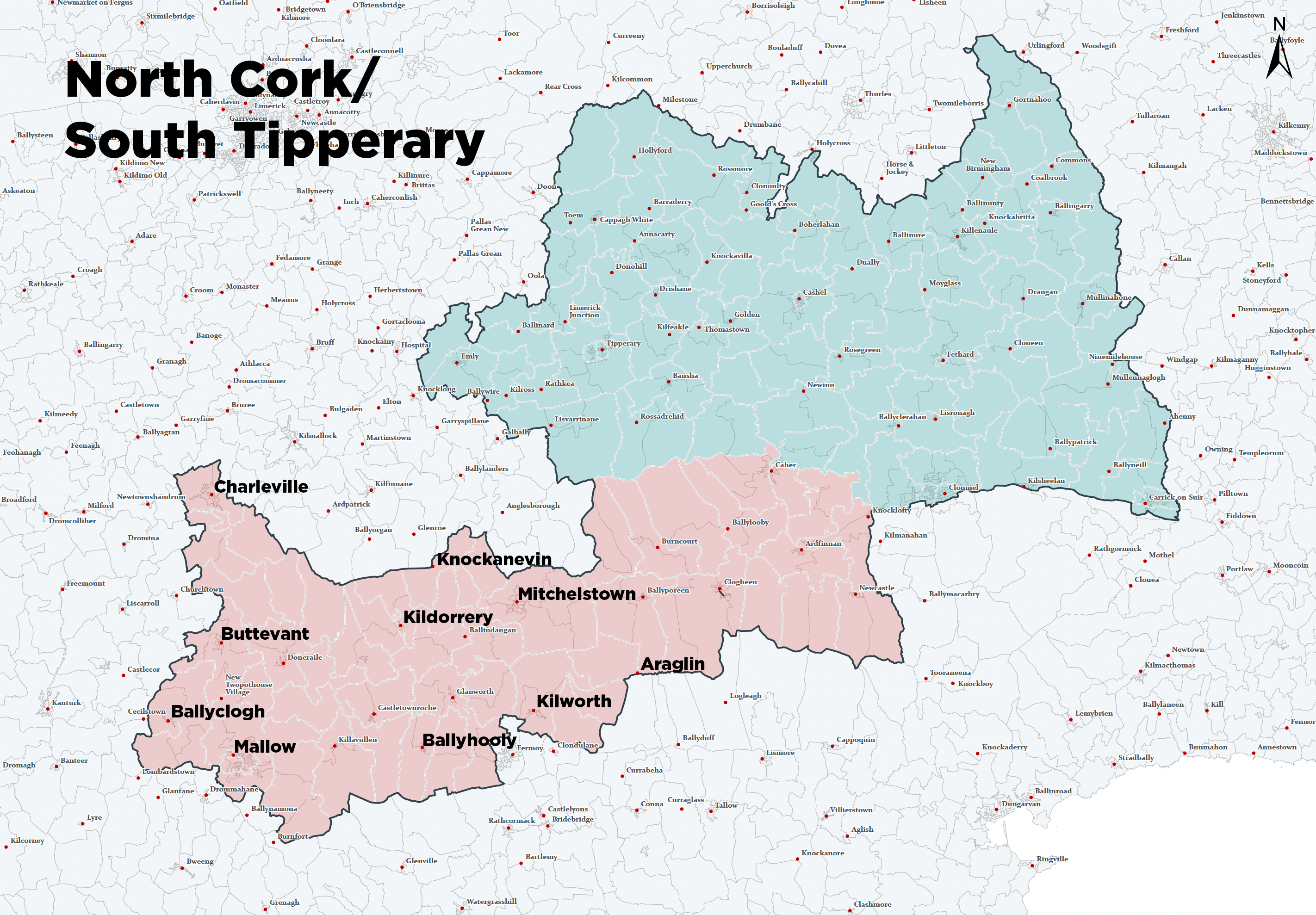 North Cork South Tipperary Map