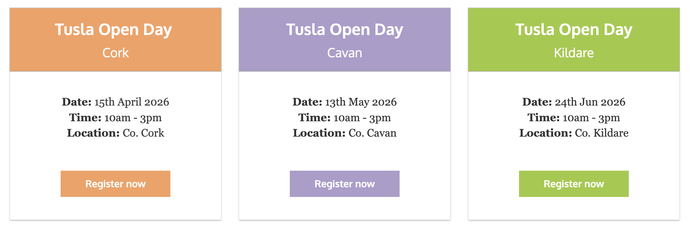 Upcoming CRS Open Days - click to register