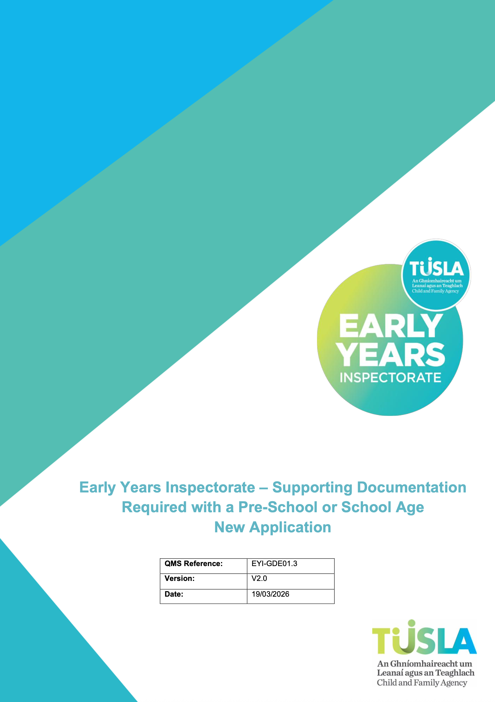 New Applicants - Supporting Documentation