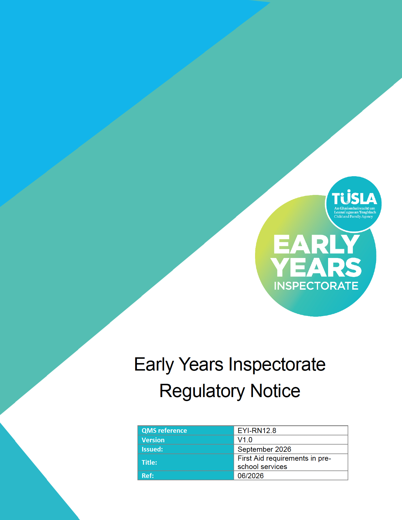 First Aid Requirements in Pre-School Services